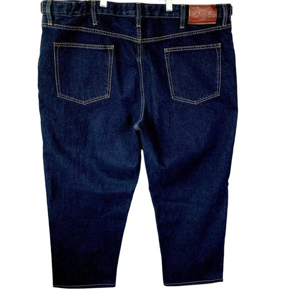 Lands' End New Square Rigger Traditional Fit Denim Dark Blue Jeans 42X26 Classic - Picture 2 of 16